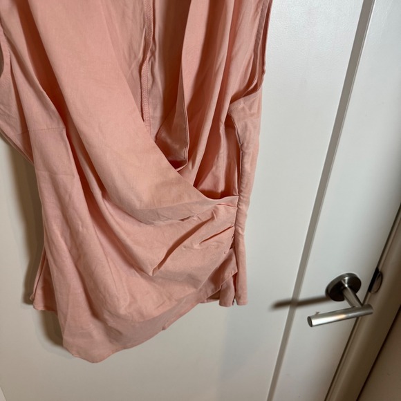 Venus Women Pink Sleeveless Asymmetrical Draped Wrap Top Size 6 - Picture 4 of 5